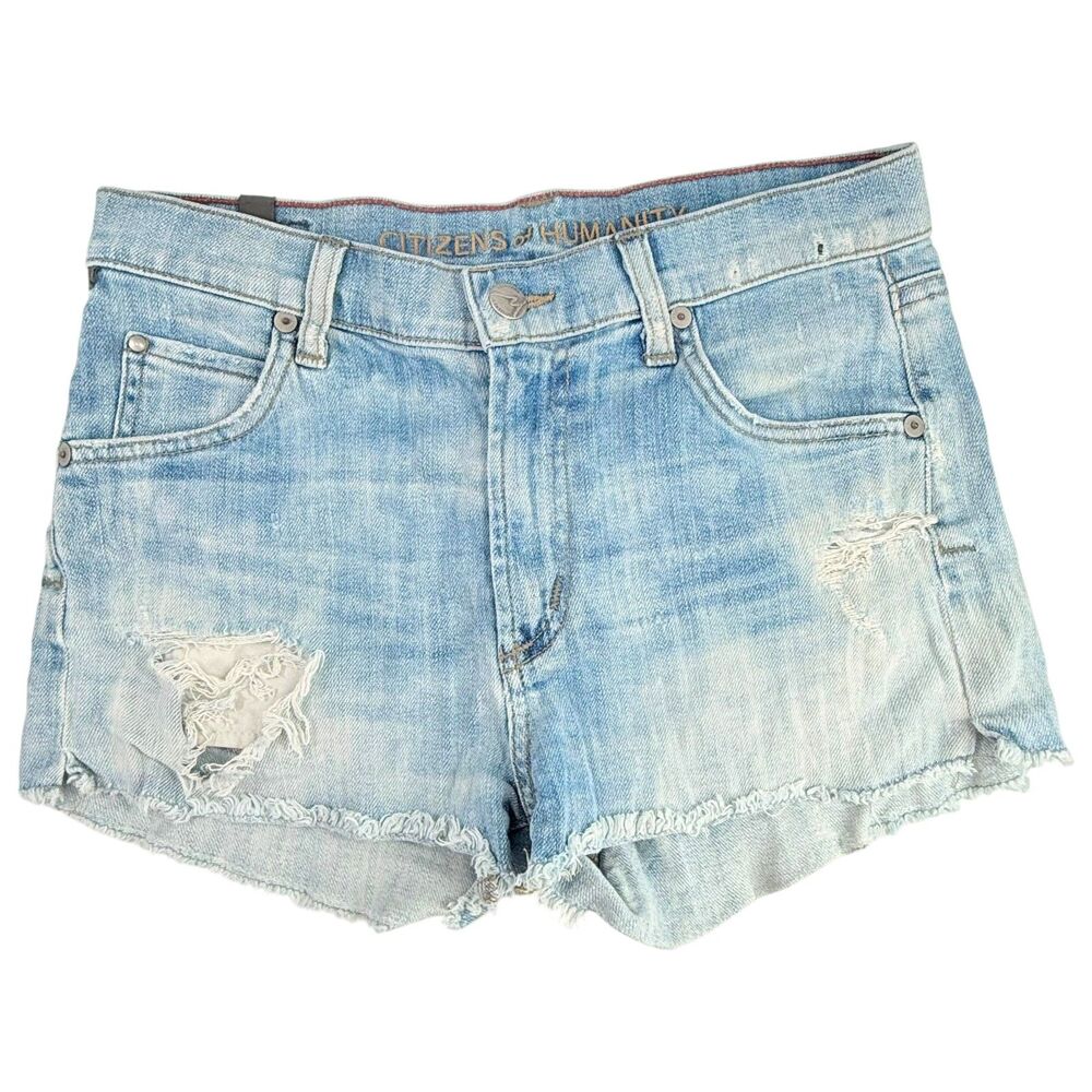 Citizens of Humanity Distressed Denim Jean Shorts Size 26 Summer Casual